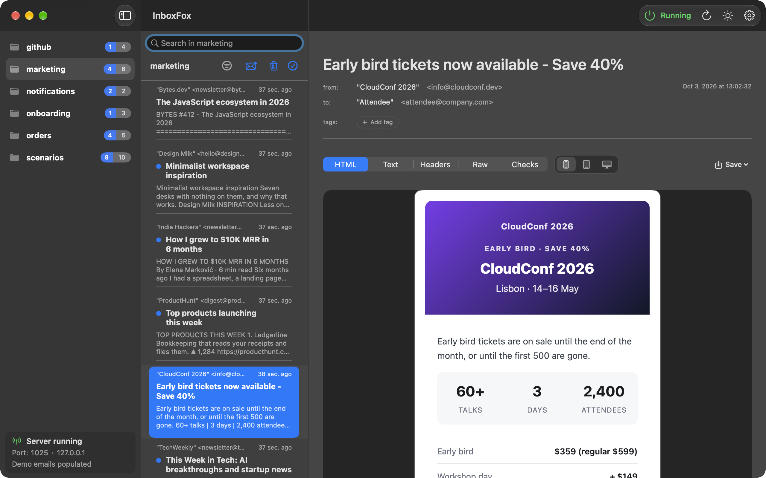 Preview the email at phone width