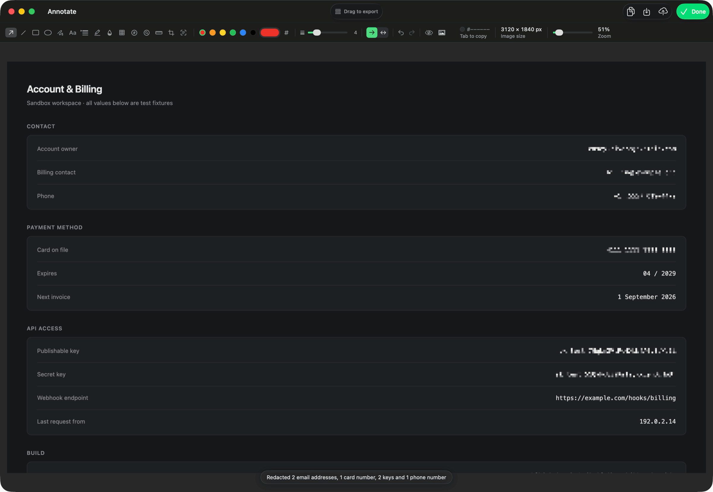 Find sensitive text and choose what to cover before sharing